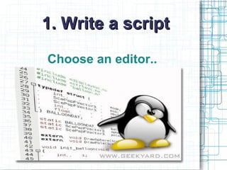 Learn to Write ur first Shell script | PPT