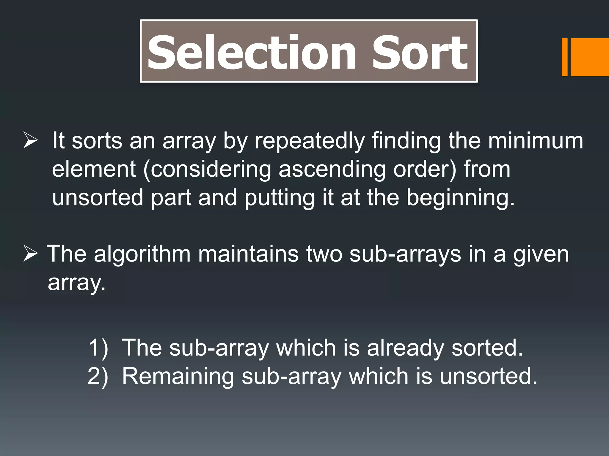 Shell Sort and Selection Sort Algorithm | PPTX | Programming Languages ...