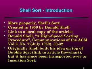 Shell sort[1] | PPT