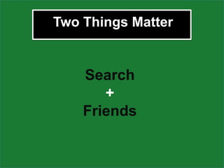 Two Things Matter


    Search
       +
    Friends
 