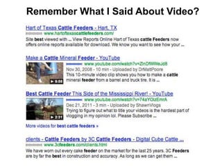 Remember What I Said About Video?
 