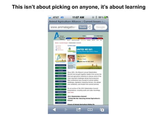 This isn’t about picking on anyone, it’s about learning
 