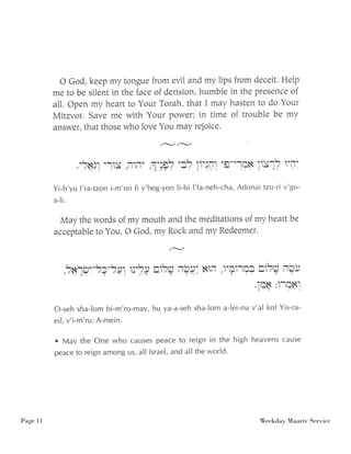 Page 11 Weekday Maariv Service 
 