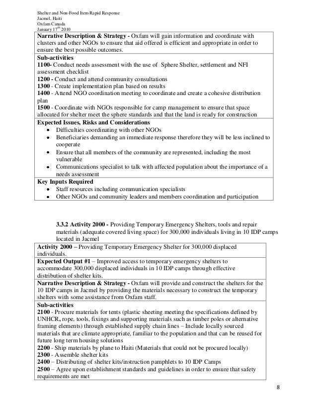 Shelter nfi oxfamproposal-1 Shelter nfi oxfamproposal-1