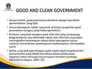 Negara dan Konstitusi, Otonomi Daerah, dan Good And Clean Government ...