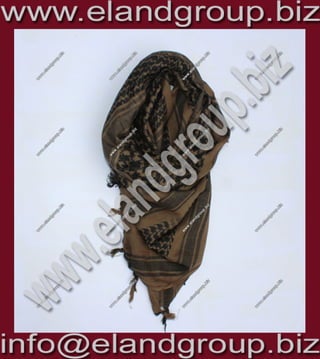 Shemagh arab scarf chequered mud brown