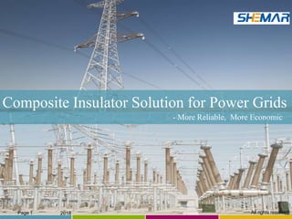 Composite Insulator Solution for Power Grids
- More Reliable, More Economic
2018Page 1 All rights reserved
 