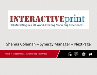 Shenna Coleman – Synergy Manager – NextPage  