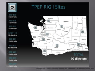 Orting School District  Teaching, Learning and Assessment  M. Shepard  January 2013
 