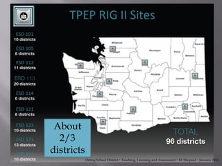 About
  2/3
districts
            Orting School District  Teaching, Learning and Assessment  M. Shepard  January 2013
 