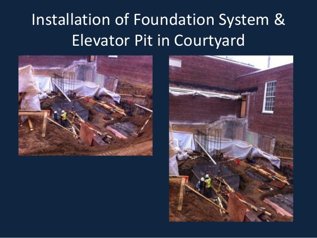 Installation of Foundation System &
Elevator Pit in Courtyard
 
