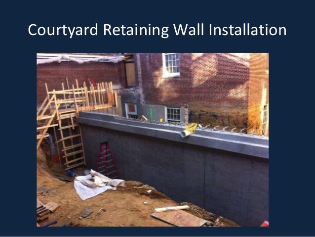 Courtyard Retaining Wall Installation
 