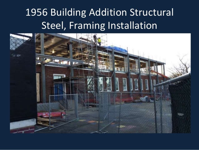1956 Building Addition Structural
Steel, Framing Installation
 