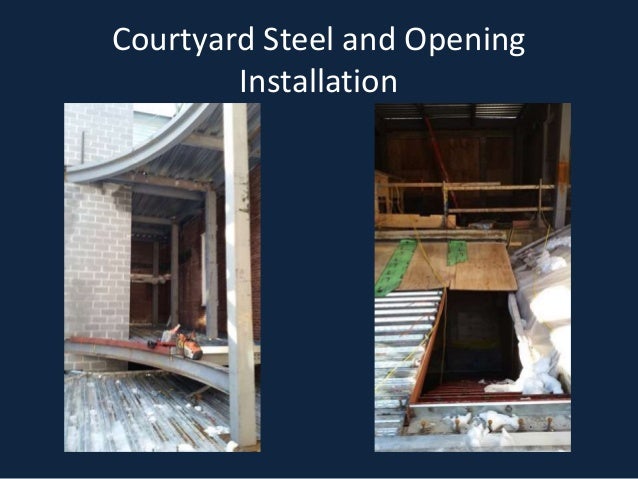 Courtyard Steel and Opening
Installation
 