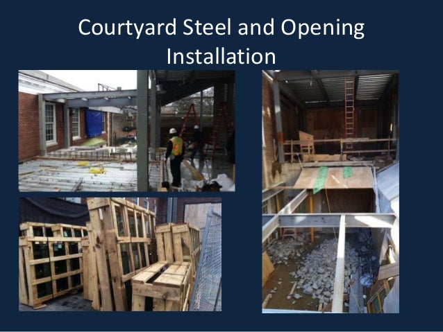 Courtyard Steel and Opening
Installation
 