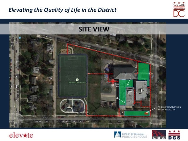 Elevating the Quality of Life in the District
TWO CREPE MYRTLE TREES
WILL BE RELOCATED
1
2
 