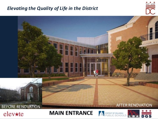 Elevating the Quality of Life in the District
BEFORE RENOVATION AFTER RENOVATION
 