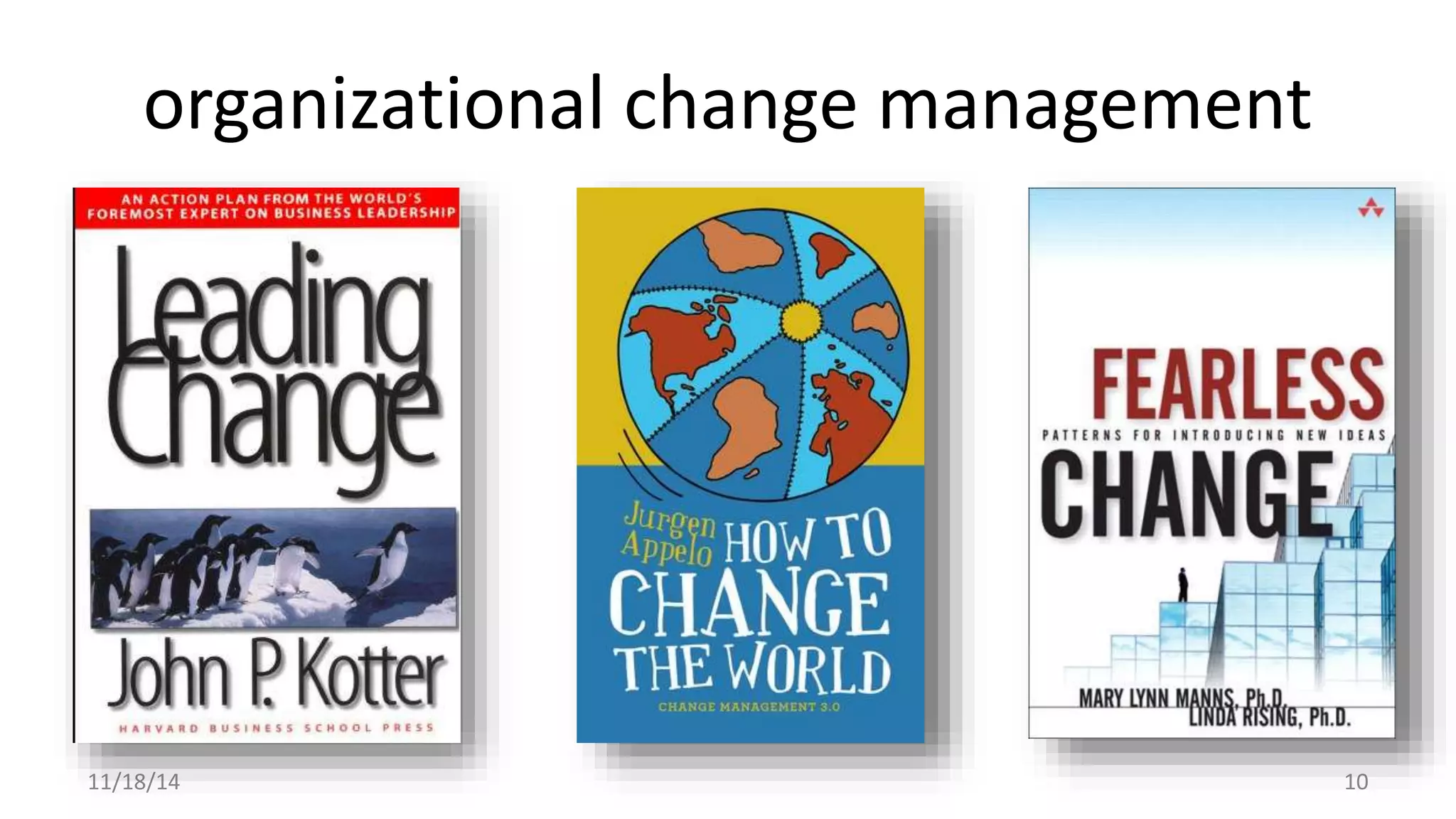 organizational change management 
11/18/14 10 
 