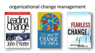 organizational change management 
11/18/14 10 
 