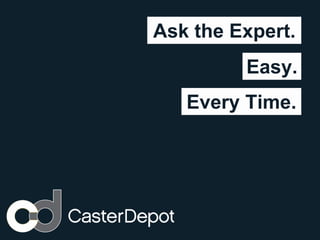 Ask the Expert.
Easy.
Every Time.
 