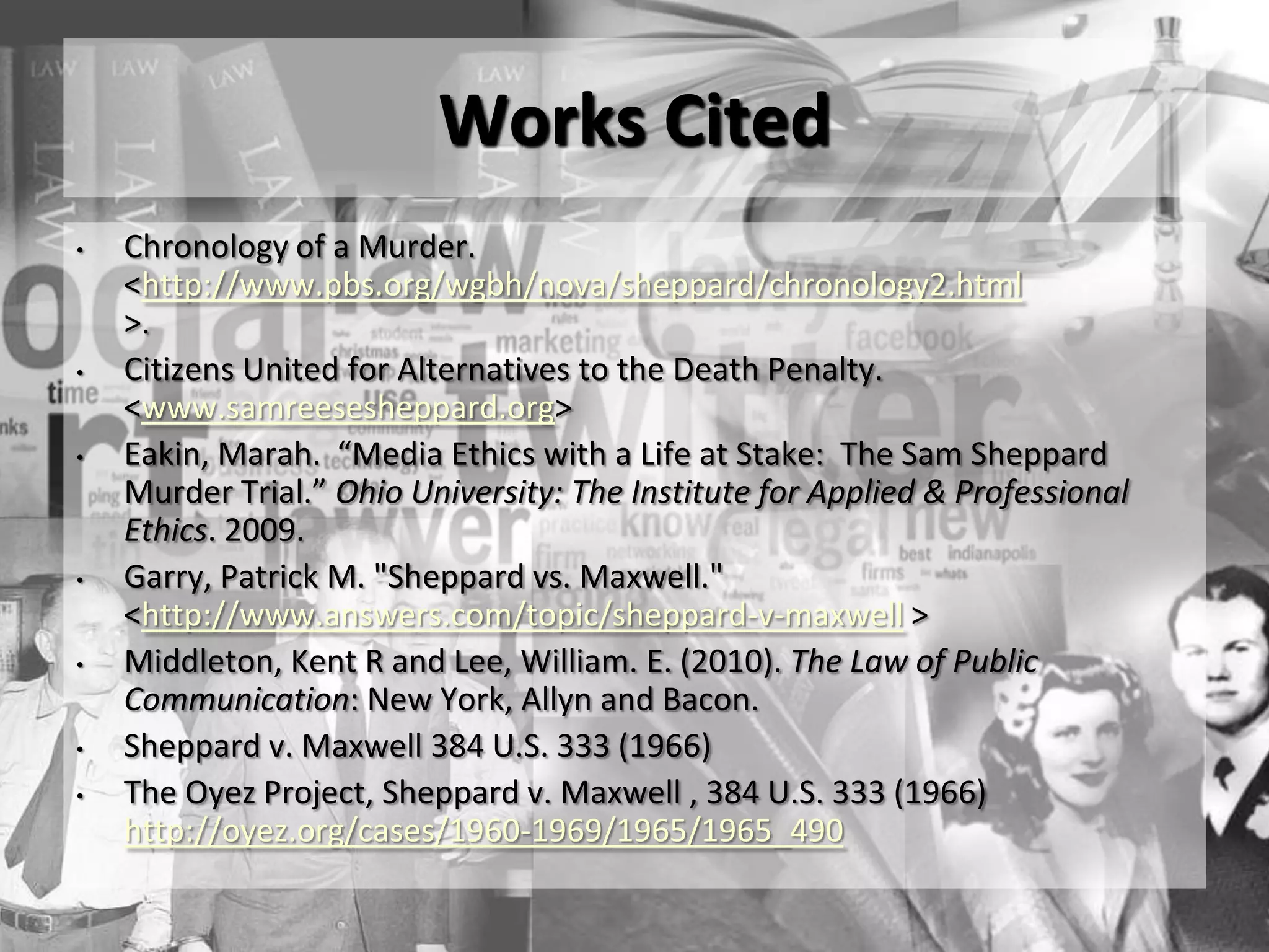 Sheppard v. Maxwell | PPTX