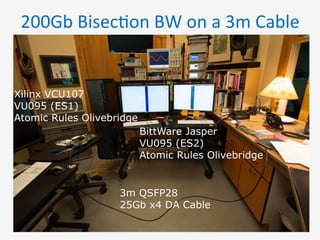 200Gb	
  BisecGon	
  BW	
  on	
  a	
  3m	
  Cable	
  
31	
  ©2015	
  Atomic	
  Rules	
  LLC	
  
 