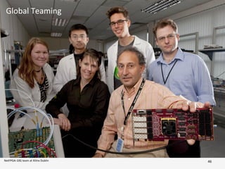 46	
  NetFPGA-­‐10G	
  team	
  at	
  Xilinx	
  Dublin	
  
Global	
  Teaming	
  
 