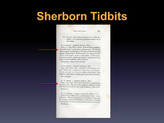 Sherborn Tidbits
 