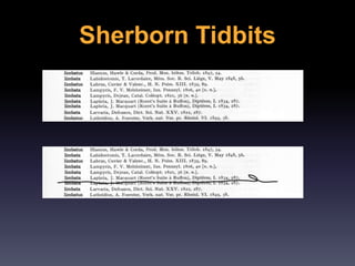 Sherborn Tidbits
 