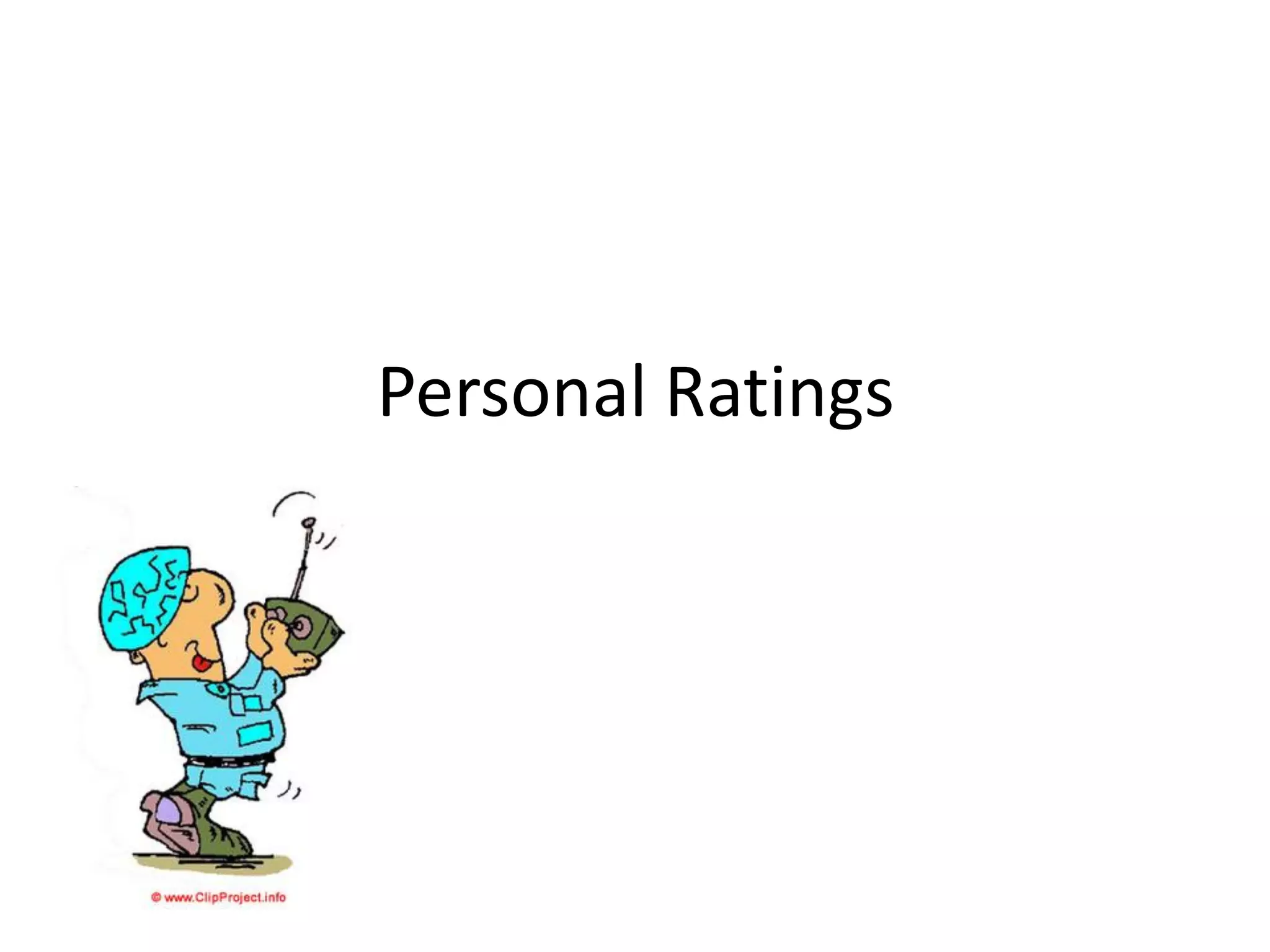 Personal Ratings
 
