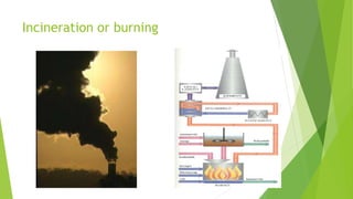 Incineration or burning
 