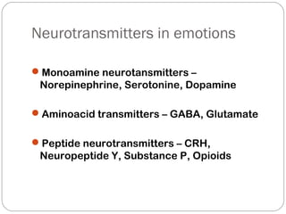 Sherlyn's neurobiology of emotions | PPT