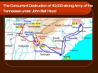 The Concurrent Destruction of 40,000 strong Army of the Tennessee under John Bell Hood   