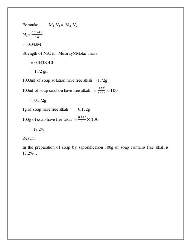 Determination of free alkali