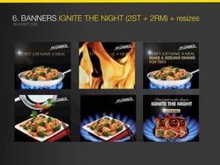 6. BANNERS IGNITE THE NIGHT (2ST + 2RM) + resizes
BUDGET: 20K




                       Text
 