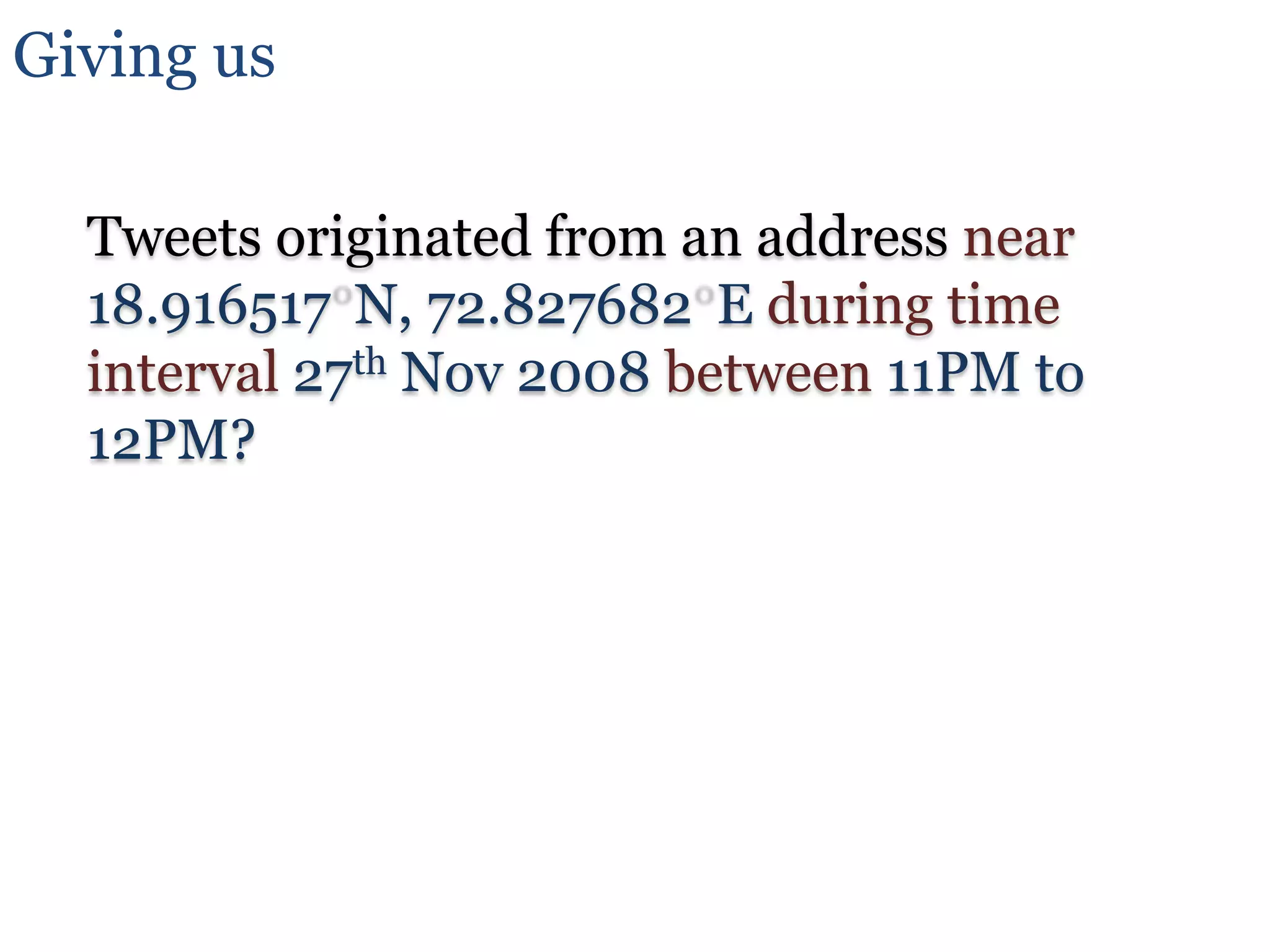 Which tweets originated during Nov 27th 2008,from 11PM to 12 PM 
