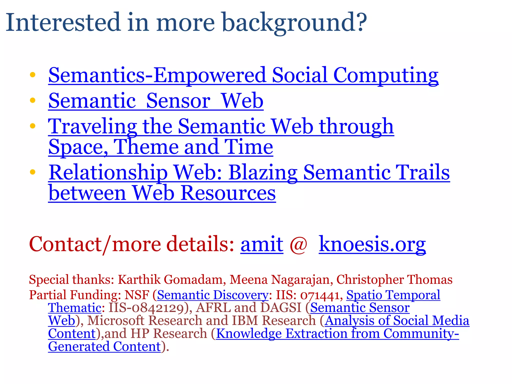 an image taken by a camera phone with an associated label, “explosion.”  Synthetic but realistic scenario49