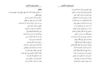 ديواني شثخ رةزا تاصةباني* 
فيض خواهي زمريدان (حسام الدين) شو 
آنكه پيش كرمش كوه كم است از كاهي 
چون نشيند زبي ختم به خلوت كوي 
خيمه در وادئي وحدت زده شاهنشاهي 
آنكه با يك نظرش دست دهد سالك راه 
قرب صد ساله عبادت بسلوكي ماهي 
آرد از همت او دامن مقصود بدست 
دست در دامن مقصود چو من كوتاهي 
حاسدي گر كند انكار كمالش چه عجب 
يوسفير فگند دست حسد در چاهي 
چه غم از رهزني، نفس گرت بدرقه اوست 
پنجه با شير علي چون فگند روباهي 
اي متاع دو جهان جائزة يك نگهت 
خواهم از چشم (رضا) عطف نگاهي گاهي 
از ثنا زود عنان باز كشيدم كه نداشت 
در خور طبع روان قافيه جولان گاهي 
ناصري هست سري ناموران در قدمت 
تا دلي هست دلت نائلي هر دل خواهي 
بوجوت كه بود تعبيه در جوهر جود 
نرسد رنجي و عارض، نشود اكراهي 
*ديواني شثخ رةزا تاصةباني 
(63) 
در ستايشي حفيدان كاك احمد شيخ، شيخ سعبد و شيخ معـروف و 
شيخ مصطفي 
تو كز نبيرة كاك احمدي و آل نبي 
كفايت است ازين خوبتر چه ميطلبي 
بس است قدر و شرف اين قدر كه جد شماست 
شفيع روز قيامت محمد عربي 
بنا محمدو، مادر بتول و، حيدرباب 
زهي سلانة طاهر(فديتكم) بابي) 
بهر كجا كه نسب نامه يي شما خوانند 
كرا رسد كه كند ادعاي ذو نسبي 
اگر بحرمت آل نبي بردارد 
به نيمراه بماند دعاي نيمه شبي 
اگر گذشت نزاعي مياني ما چه عجب 
زمانه راست كزينسان هزار بوالعجبي 
تهي نبود زحكمت بخير منجر شد 
بخوان (حكايت خضري نبي و قلي صبي) 
هزار سال بگويم اگر ثناي شما، 
سخن هنوز بود در مقام بي ادبي 
عجب آل رسول از گناه كي ترسد 
 