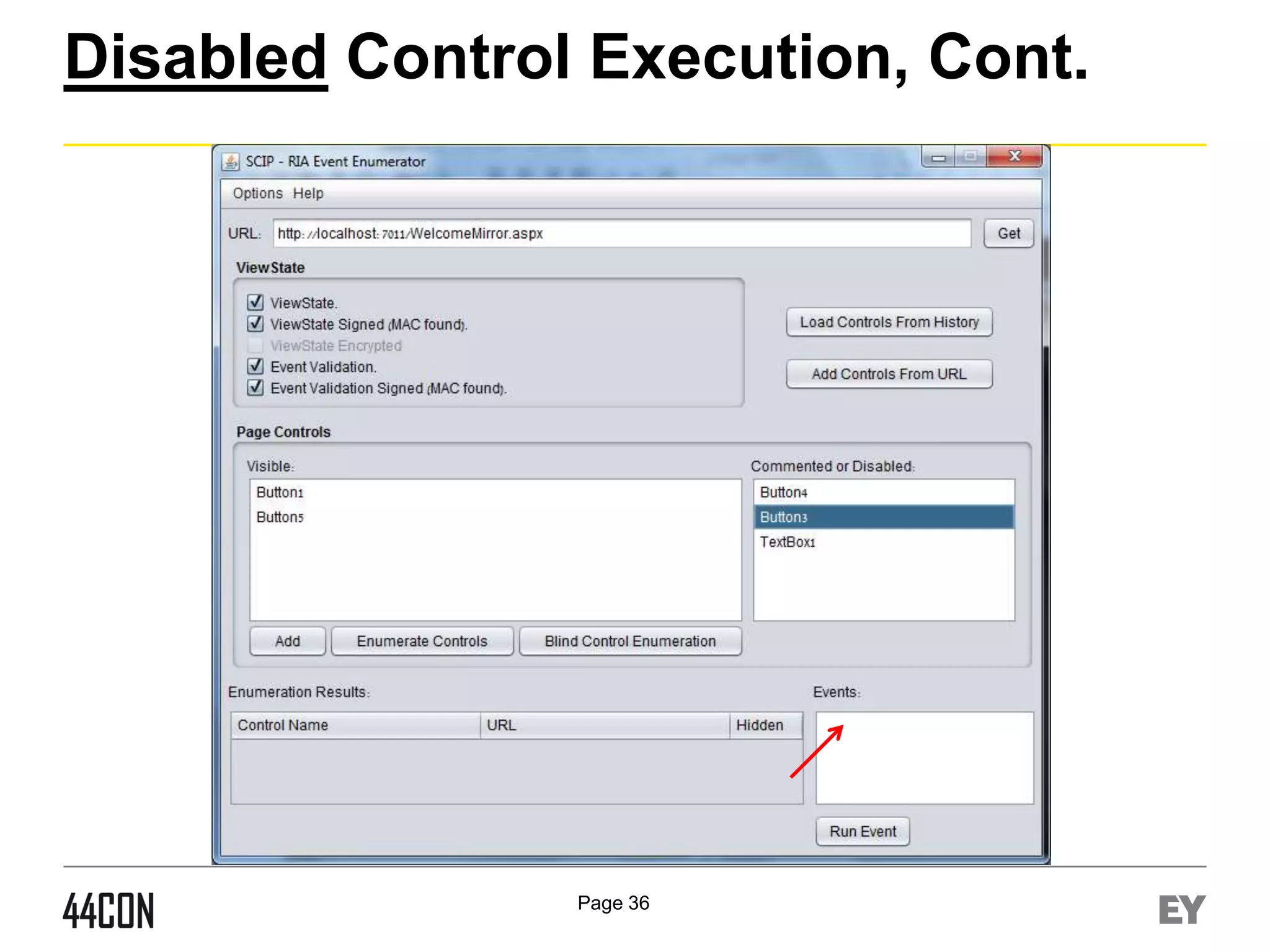 Disabled Control Execution, Cont.

Page 36

 