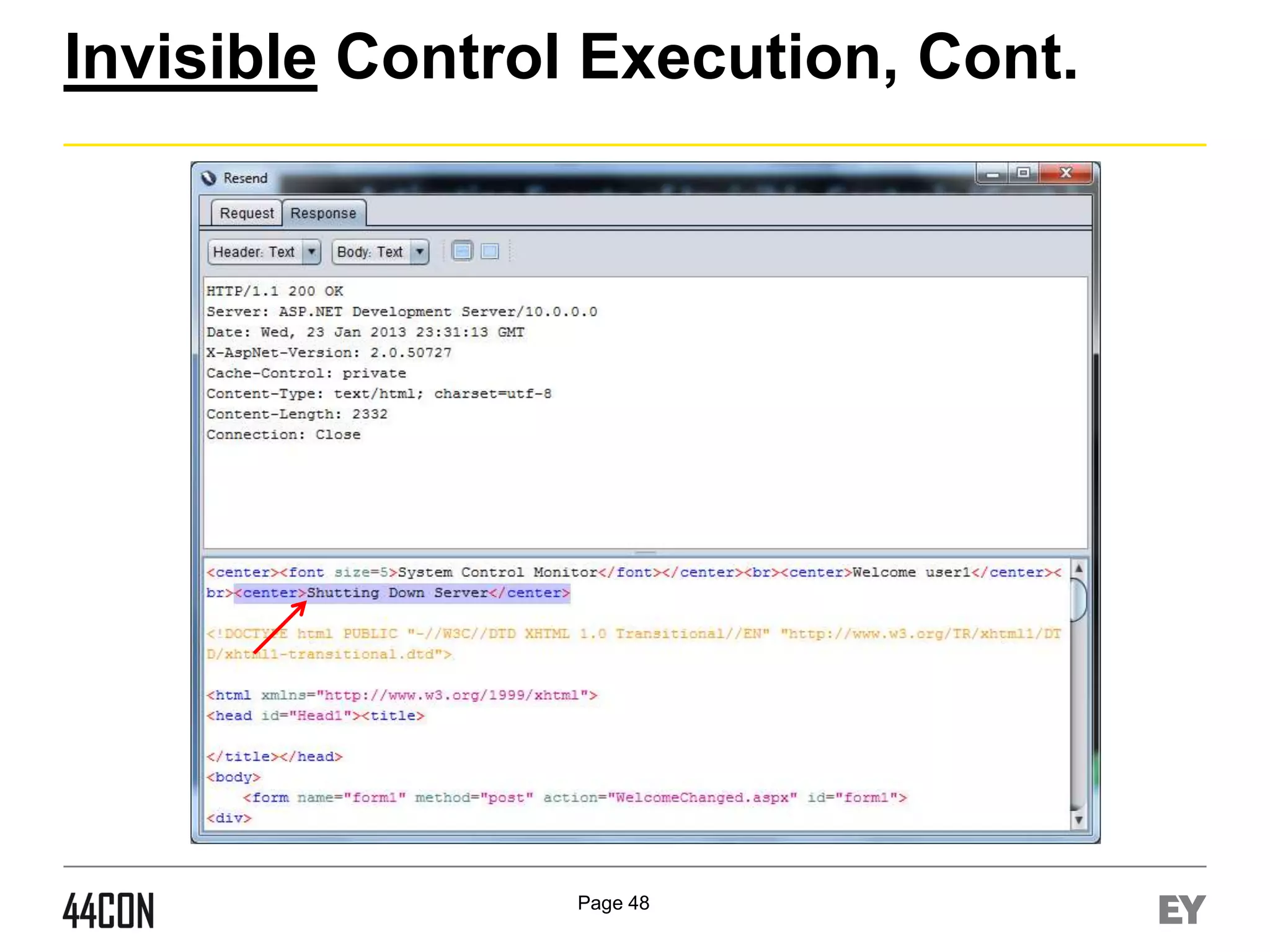 Invisible Control Execution, Cont.

Page 48

 