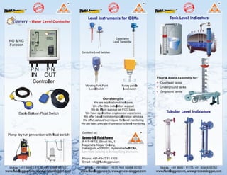 Level Indicators & Controllers for Water Tanks and Chemical tanks | PPT