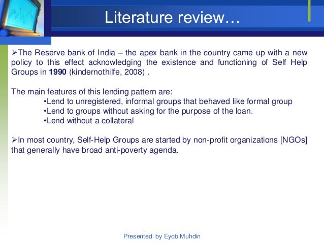 review related literature microfinance