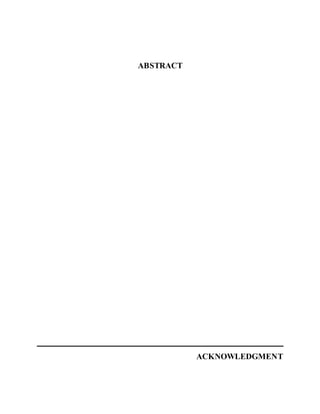 ABSTRACT
ACKNOWLEDGMENT
 