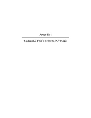 Appendix I

Standard & Poor’s Economic Overview
 