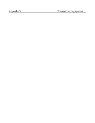 Appendix V   Terms of the Engagement
 