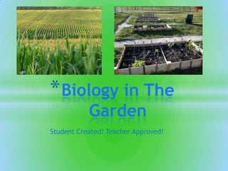 Student Created! Teacher Approved!
*Biology in The
Garden
 