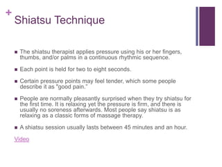 Basic Shiatsu Techniques  Shiatsu Massage 