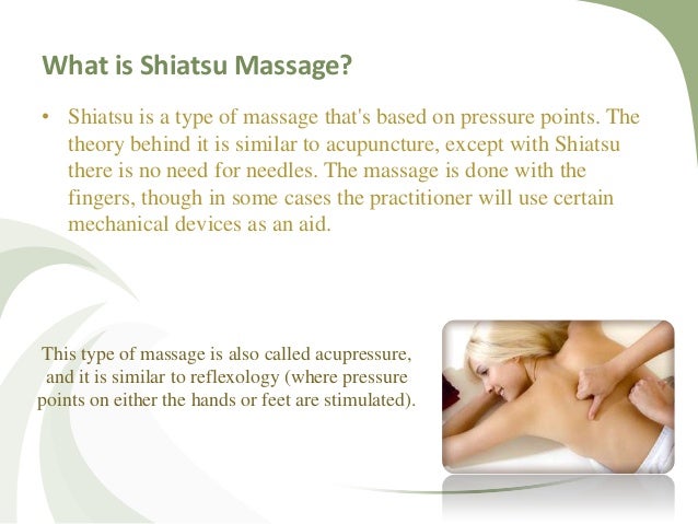What is a shiatsu massage Clearance