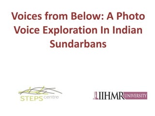 Voices from Below: A Photo
Voice Exploration In Indian
Sundarbans
 