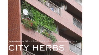 CITY HERBS
SHIBAURA HOUSE コミュニティー・ハーブ・ガーデン  Jared Braiterman クゲ・ジュン
 